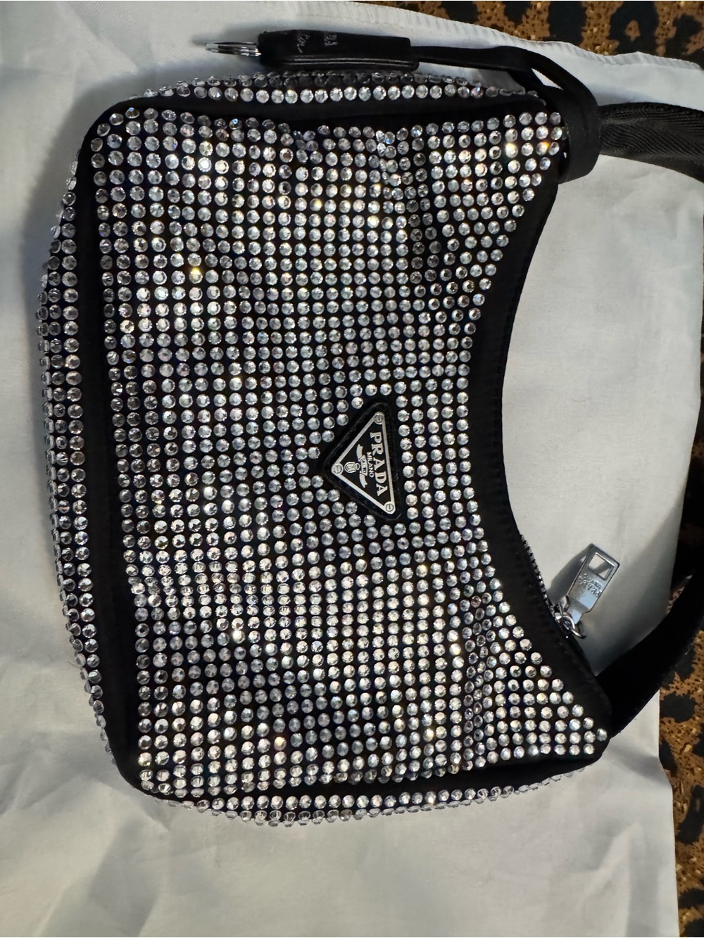 RARE Prada Silver Crystal-Embellished Handbag💜💣 - Picture 8 of 8